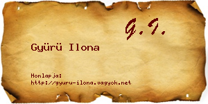 Gyürü Ilona névjegykártya