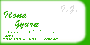 ilona gyuru business card