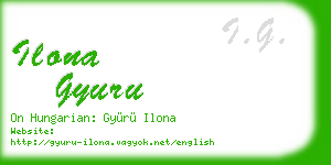 ilona gyuru business card